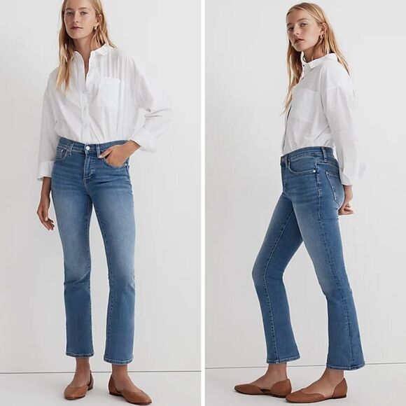 New! Madewell Kick Out Crop Jeans mather wash, size 30 - Picture 2 of 15